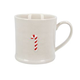 Stoneware Mini Mug with Candy Cane